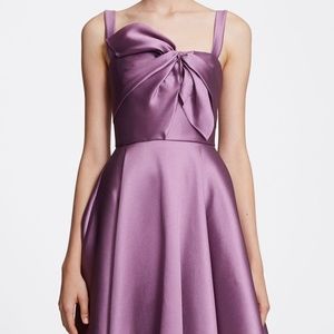 Marchesa Notte Mikado Tea-Length Dress Lilac - 14